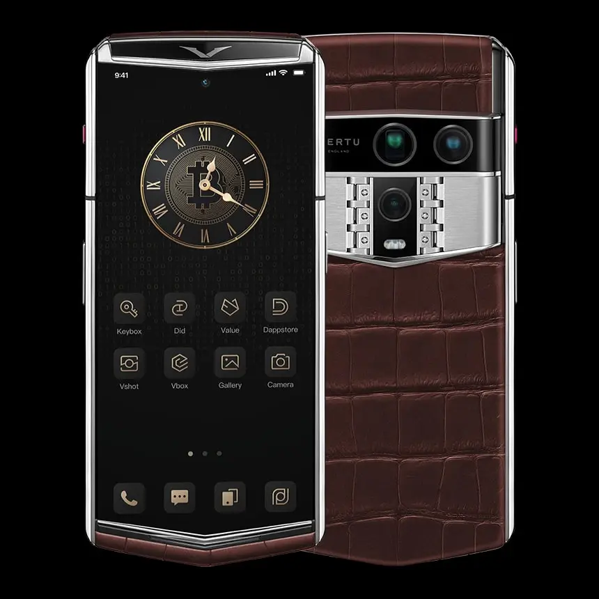 КУПИТЬ VERTU AGENT Q AMBER BROWN ALLIGATOR