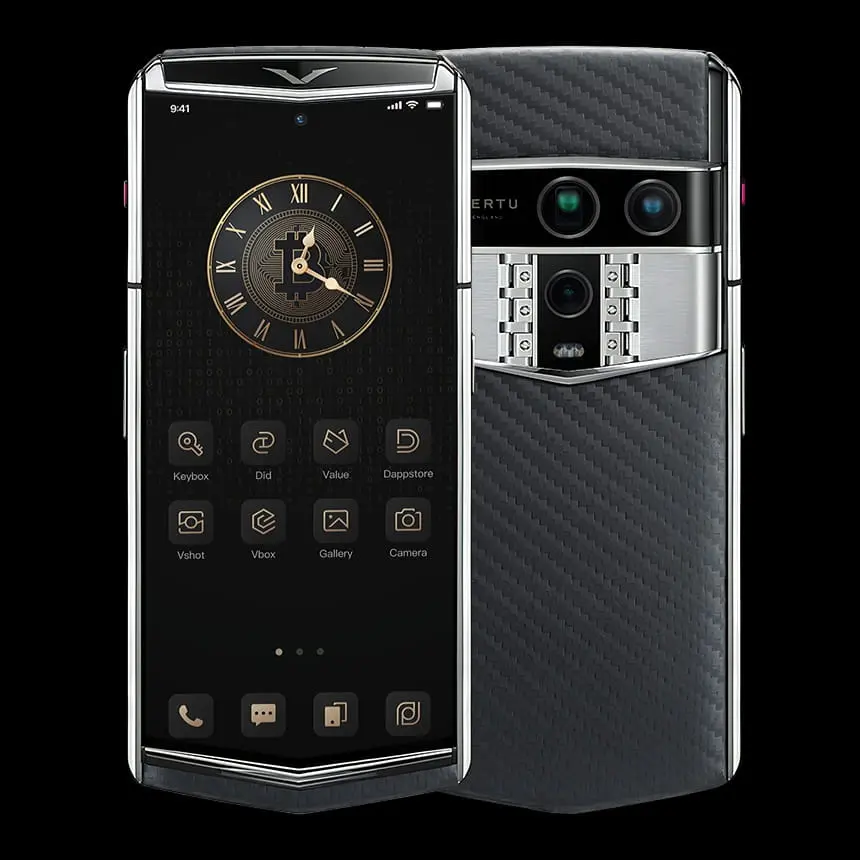 КУПИТЬ VERTU AGENT Q BLACK CARBON PATTERN & SILVER PLATE