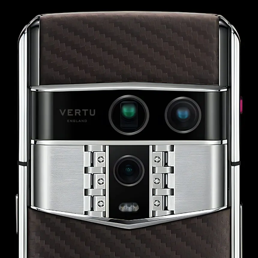 VERTU AGENT Q BROWN CARBON PATTERN & SILVER PLATE - ЦЕНА, ОПИСАНИЕ, ФОТО - 4