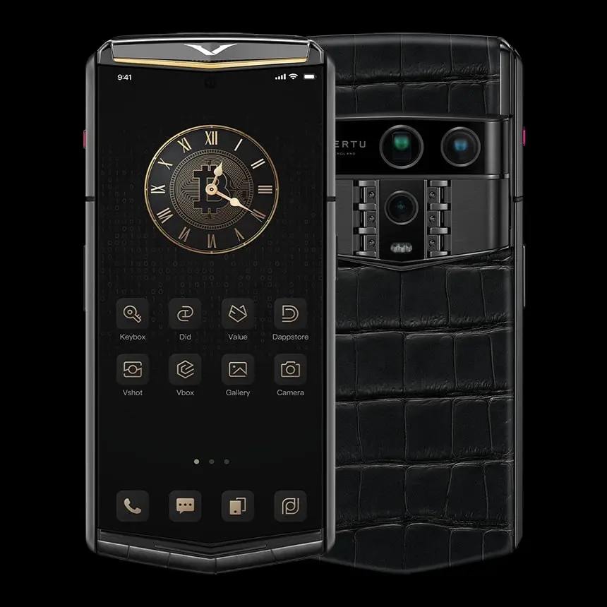 КУПИТЬ VERTU AGENT Q GOLD ACCENT 1 IRON BLACK ALLIGATOR