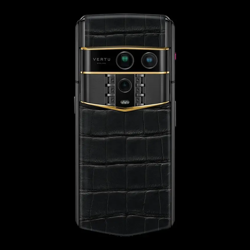 VERTU AGENT Q GOLD ACCENT 3 IRON BLACK ALLIGATOR - ЦЕНА, ОПИСАНИЕ, ФОТО - 3