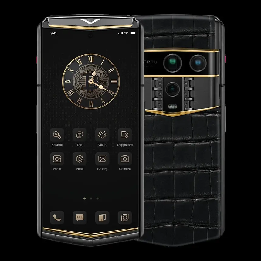 КУПИТЬ VERTU AGENT Q GOLD ACCENT 5 IRON BLACK ALLIGATOR