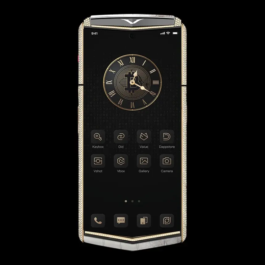 VERTU AGENT Q GOLD & FULL DIAMONDS HIMALAYA ALLIGATOR - ЦЕНА, ОПИСАНИЕ, ФОТО - 2