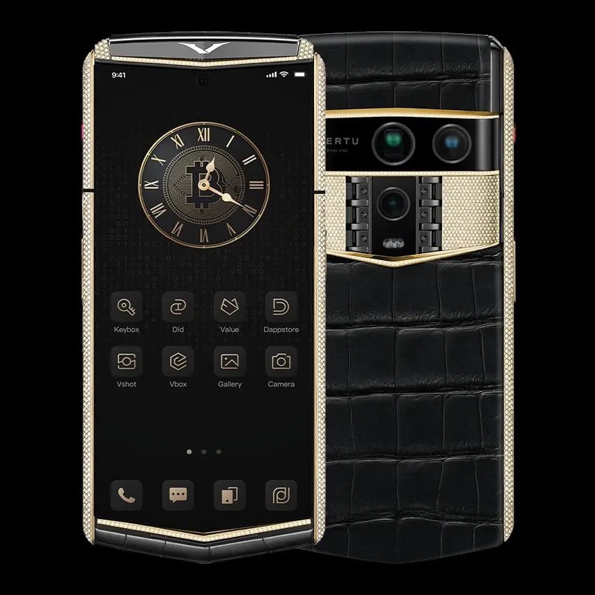 КУПИТЬ VERTU AGENT Q GOLD & FULL DIAMONDS IRON BLACK ALLIGATOR