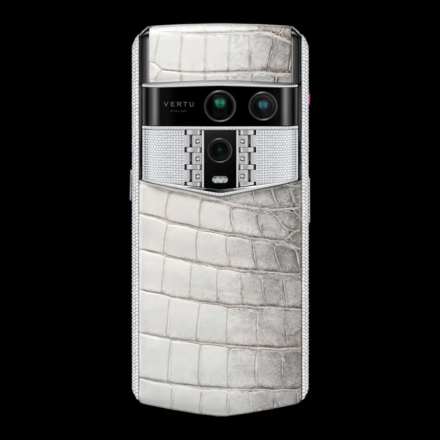 VERTU AGENT Q WHITE GOLD & FULL DIAMONDS HIMALAYA ALLIGATOR - ЦЕНА, ОПИСАНИЕ, ФОТО - 3