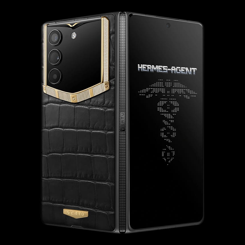 КУПИТЬ VERTU ALPHAFOLD BESPOKE ALLIGATOR SKIN GOLD & DIAMOND