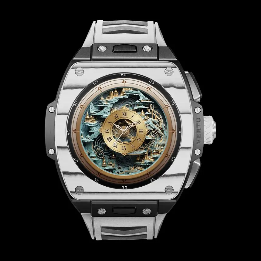 КУПИТЬ VERTU GRAND WATCH BLACK AND WHITE CARBON FIBER