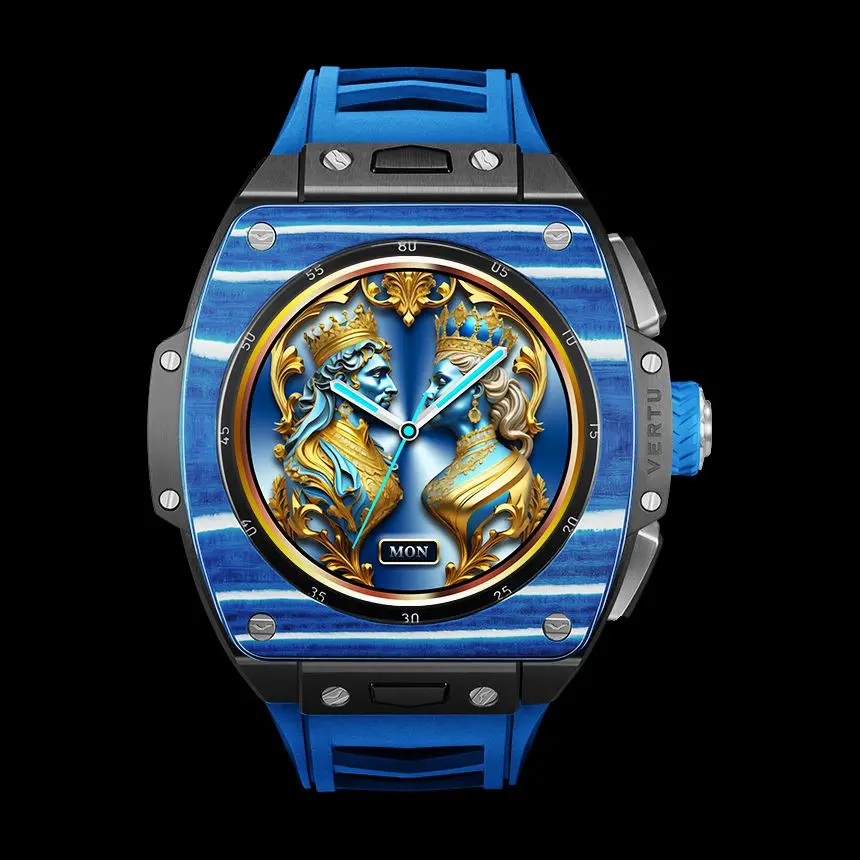 КУПИТЬ VERTU GRAND WATCH BLUE AND WHITE CARBON FIBER