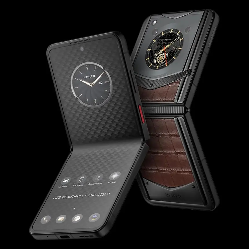 КУПИТЬ VERTU IRONFLIP AMBER BROWN ALLIGATOR