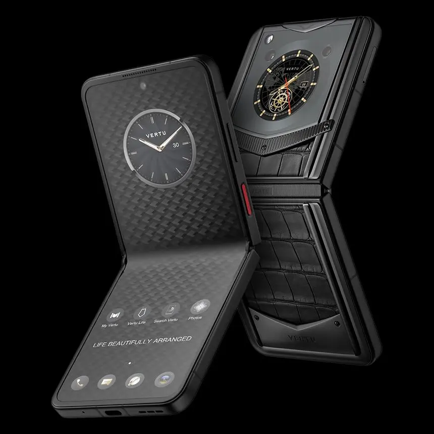 КУПИТЬ VERTU IRONFLIP BASALT BLACK ALLIGATOR