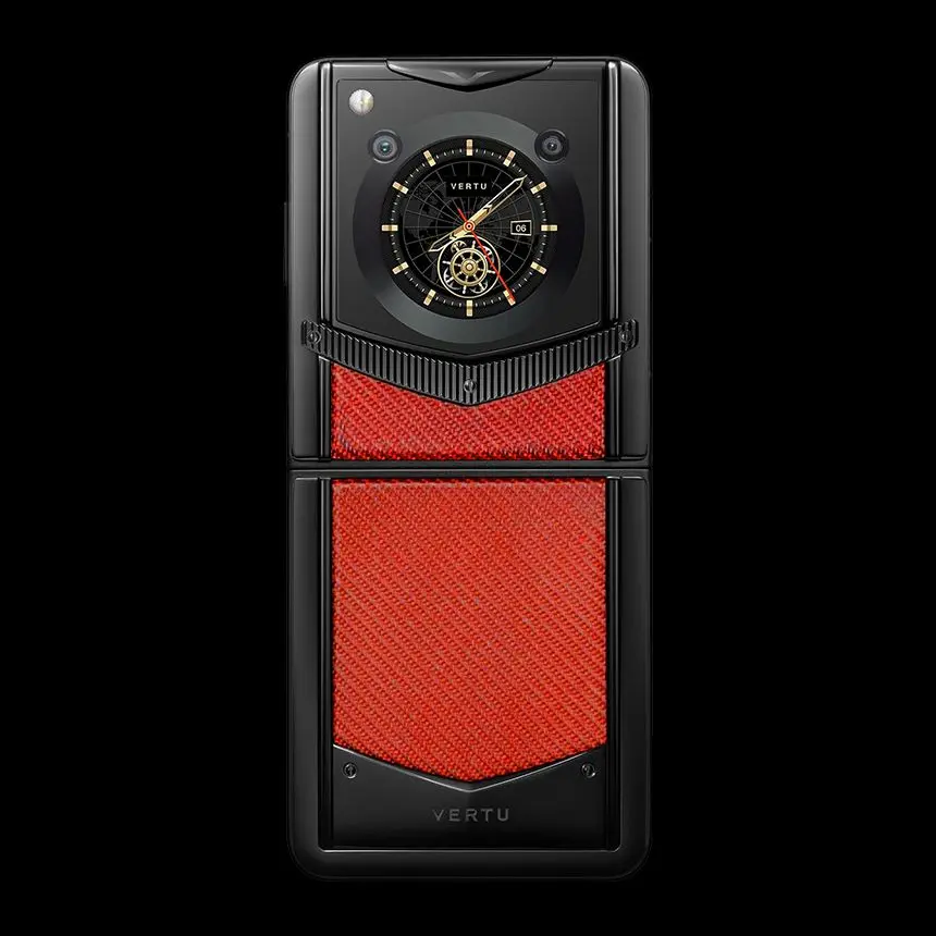 VERTU IRONFLIP CARBON TEXTURE RED - ЦЕНА, ОПИСАНИЕ, ФОТО - 2