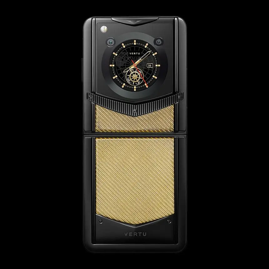 VERTU IRONFLIP CARBON TEXTURE YELLOW - ЦЕНА, ОПИСАНИЕ, ФОТО - 2