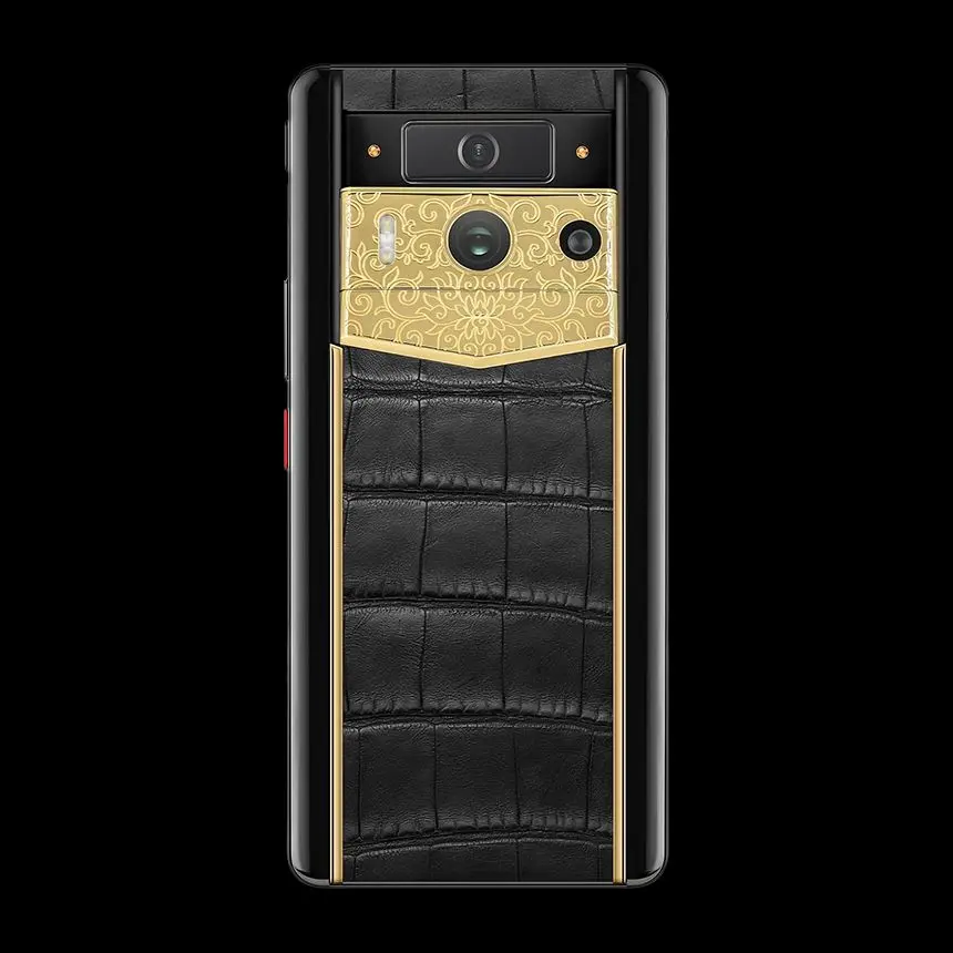 VERTU METAVERTU 2 18K GOLD LOTUS CLUSTER WITH BLACK ALLIGATOR - ЦЕНА, ОПИСАНИЕ, ФОТО - 3