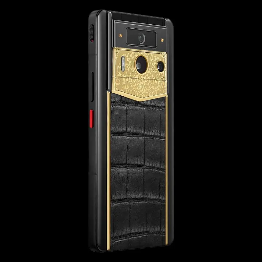 VERTU METAVERTU 2 18K GOLD LOTUS CLUSTER WITH BLACK ALLIGATOR - ЦЕНА, ОПИСАНИЕ, ФОТО - 4