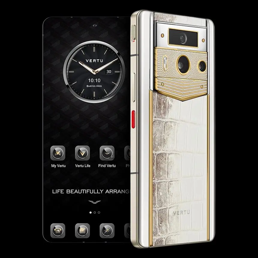 КУПИТЬ VERTU METAVERTU 2 18K GOLD PLAIN WEAVE WITH DIAMONDS HIMALAYA ALLIGATOR