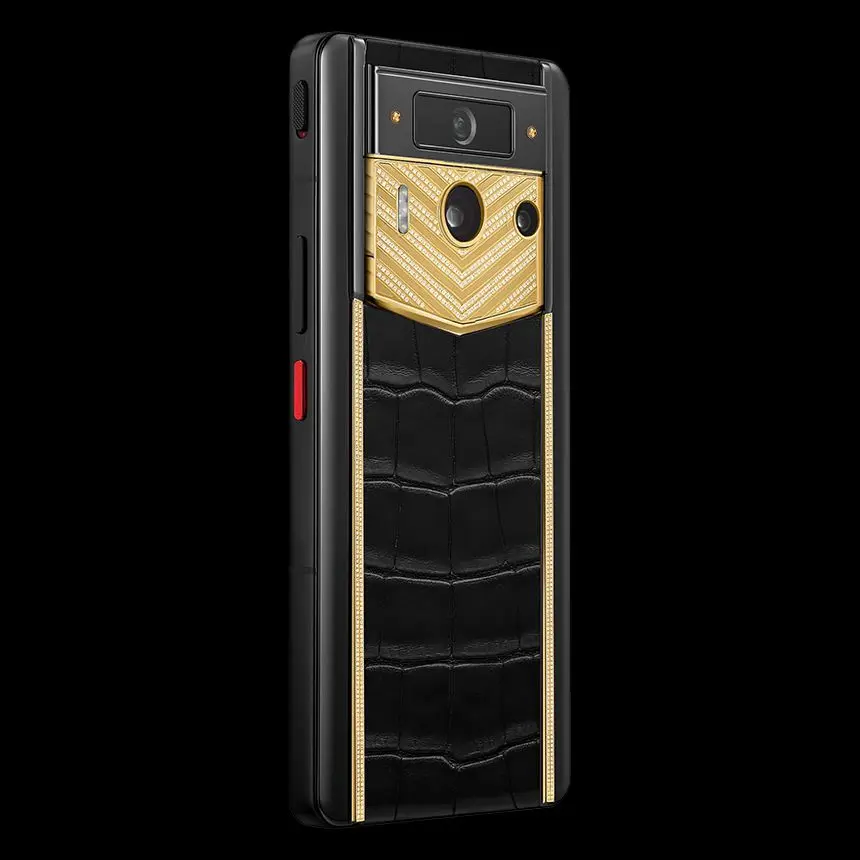 VERTU METAVERTU 2 18K GOLD V-SHAPED WITH DIAMONDS BLACK ALLIGATOR - ЦЕНА, ОПИСАНИЕ, ФОТО - 4
