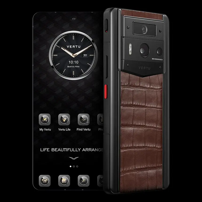 КУПИТЬ VERTU METAVERTU 2 AMBER BROWN ALLIGATOR BLACK CASE