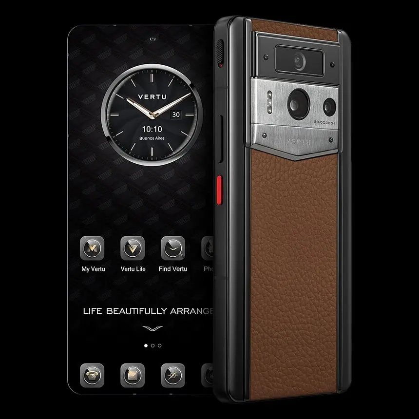 КУПИТЬ VERTU METAVERTU 2 CARAMEL BROWN CALF SILVER CASE