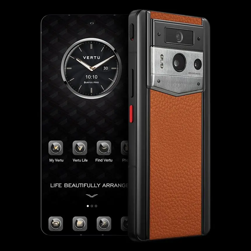 КУПИТЬ VERTU METAVERTU 2 DAWNING ORANGE CALF SILVER CASE