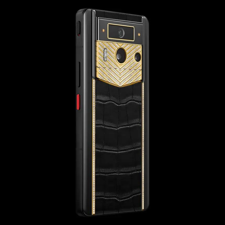 VERTU METAVERTU 2 V-SHAPED 18K GOLD WITH DIAMONDS BLACK ALLIGATOR - ЦЕНА, ОПИСАНИЕ, ФОТО - 4