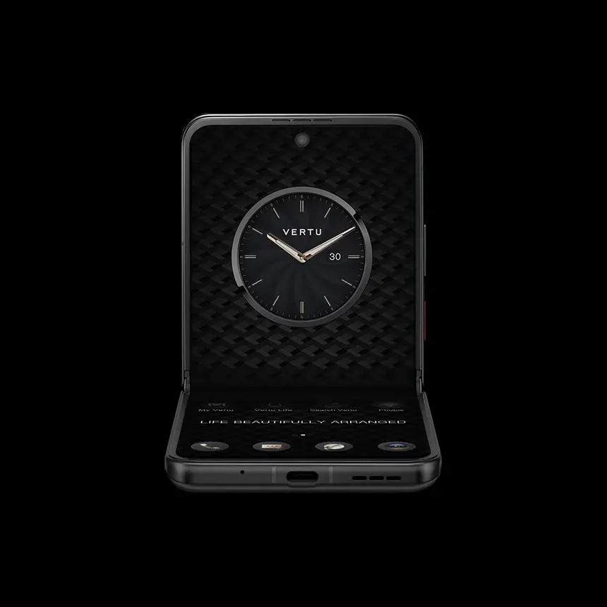 VERTU VERTU QUANTUM FLIP CARBON TEXTURE TAFFETA - ЦЕНА, ОПИСАНИЕ, ФОТО - 4