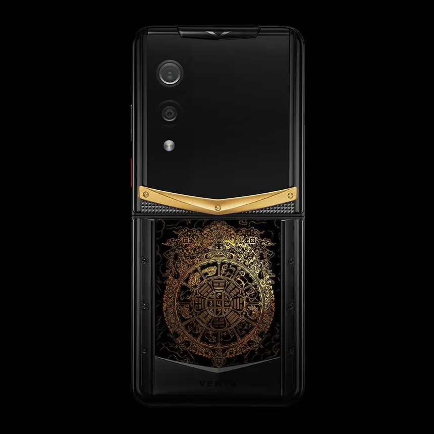 VERTU QUANTUM FLIP BAGUA GILDED LACQUER 18K GOLD V - ЦЕНА, ОПИСАНИЕ, ФОТО - 2