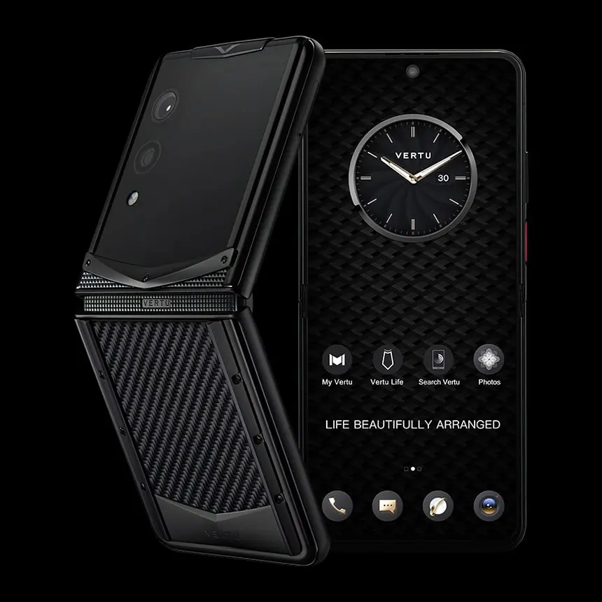 КУПИТЬ VERTU QUANTUM FLIP CARBON TEXTURE TAFFETA