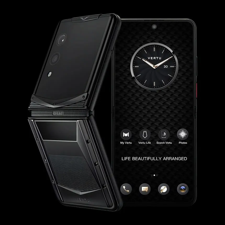 КУПИТЬ VERTU QUANTUM FLIP CYBER BLACK