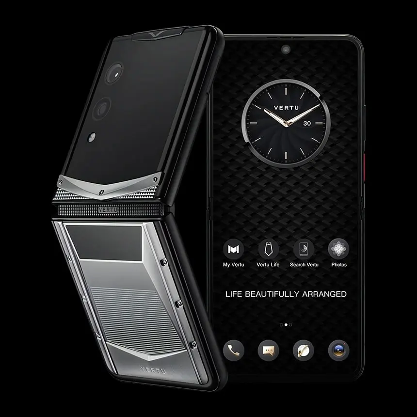 КУПИТЬ VERTU QUANTUM FLIP CYBER SILVER
