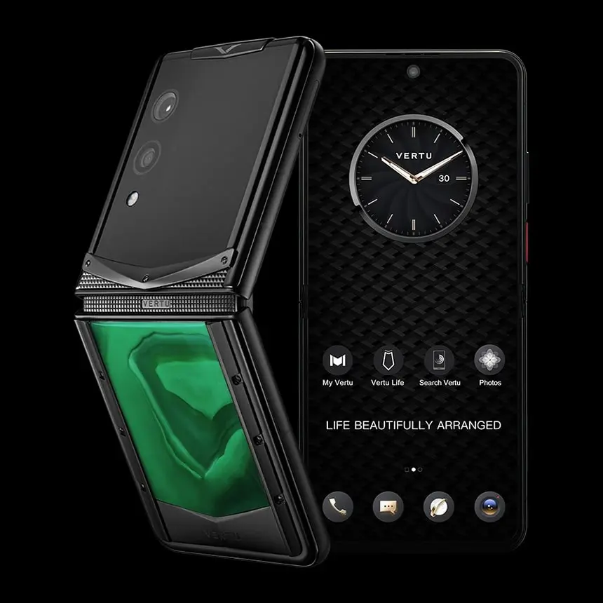 КУПИТЬ VERTU QUANTUM FLIP EMERALD GREEN AGATE