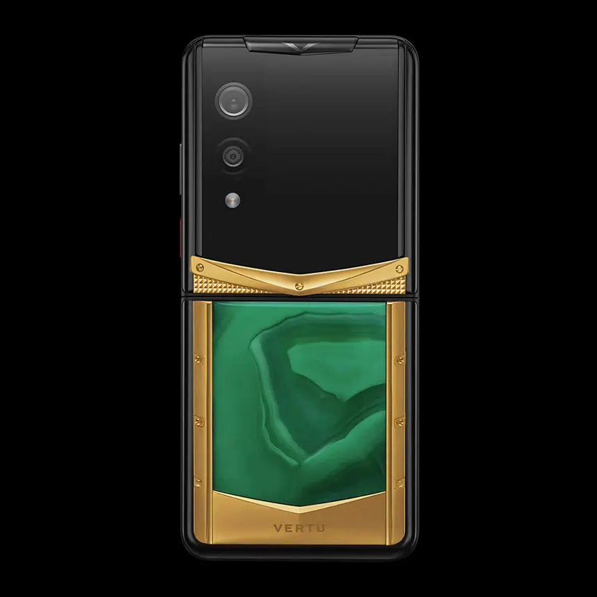 VERTU QUANTUM FLIP REWARDS 18K GOLD EMERALD GREEN AGATE - ЦЕНА, ОПИСАНИЕ, ФОТО - 2