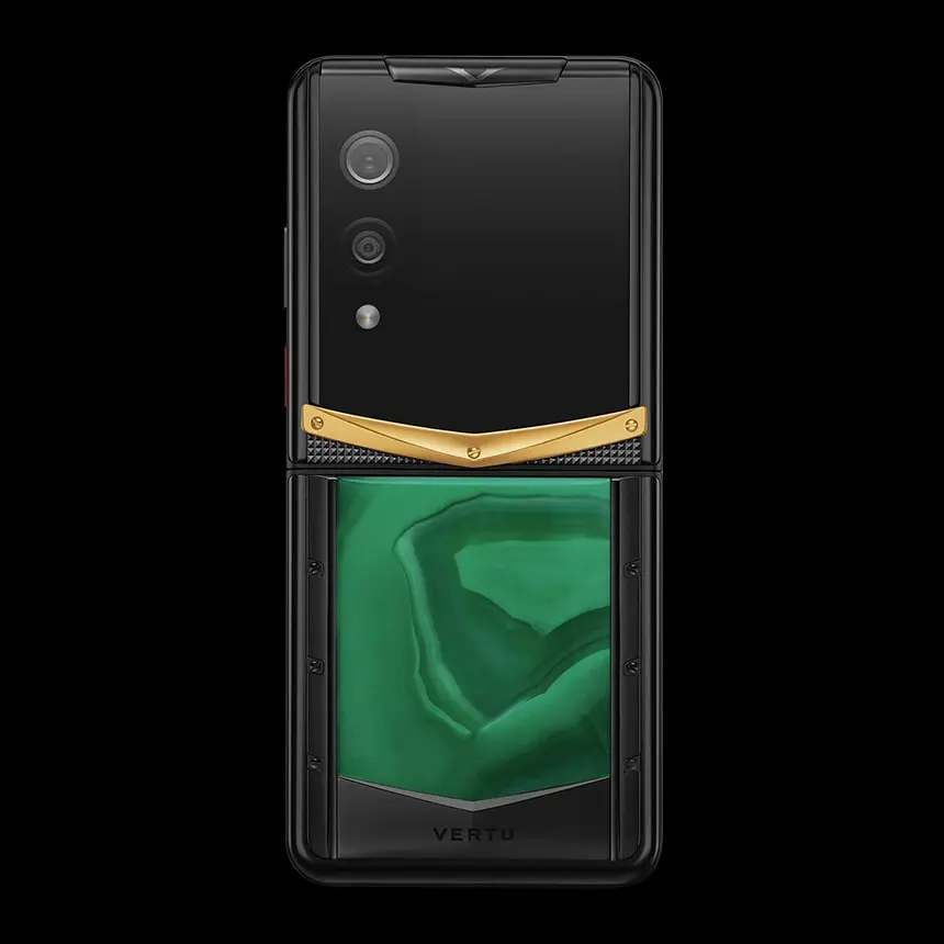 VERTU QUANTUM FLIP REWARDS 18K GOLD V EMERALD GREEN AGATE - ЦЕНА, ОПИСАНИЕ, ФОТО - 2