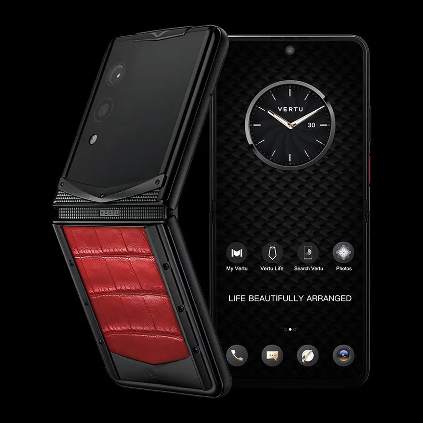КУПИТЬ VERTU QUANTUM FLIP FLAME RED ALLIGATOR