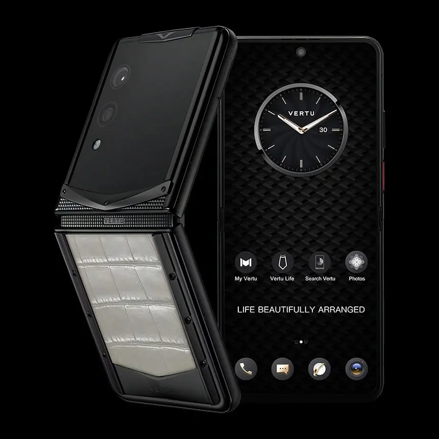 КУПИТЬ VERTU QUANTUM FLIP GLACIER WHITE ALLIGATOR