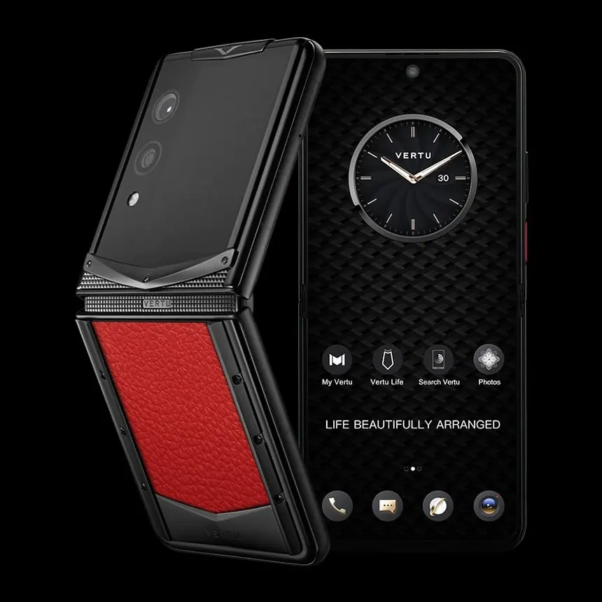 КУПИТЬ VERTU QUANTUM FLIP RASPBERRY RED CALF