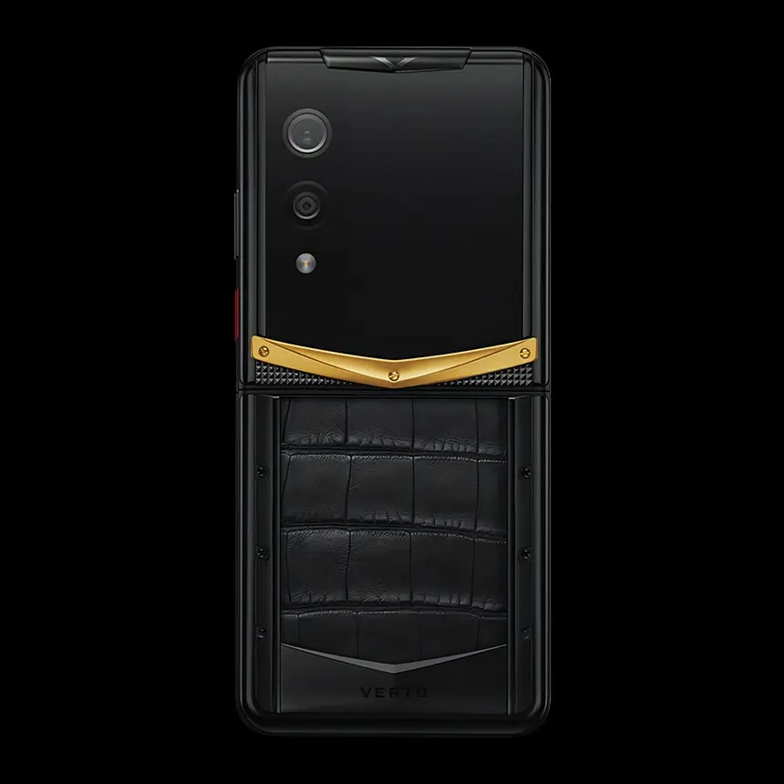VERTU QUANTUM FLIP REWARDS 18K GOLD V IRON BLACK ALLIGATOR - ЦЕНА, ОПИСАНИЕ, ФОТО - 2