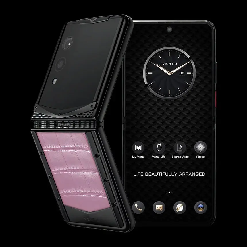 КУПИТЬ VERTU QUANTUM FLIP SAKURA PINK ALLIGATOR