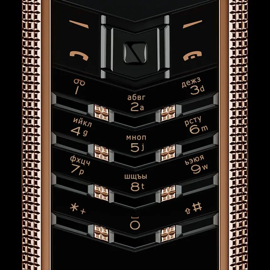 VERTU SIGNATURE S DESIGN CLOUS DE PARIS RED GOLD - ЦЕНА, ОПИСАНИЕ, ФОТО - 4