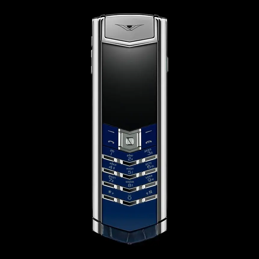 КУПИТЬ VERTU SIGNATURE S DESIGN NAVY BLUE ALLIGATOR