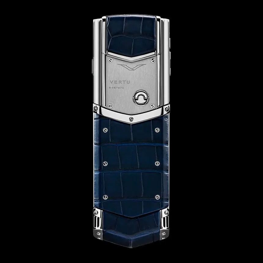VERTU SIGNATURE S DESIGN NAVY BLUE ALLIGATOR - ЦЕНА, ОПИСАНИЕ, ФОТО - 2