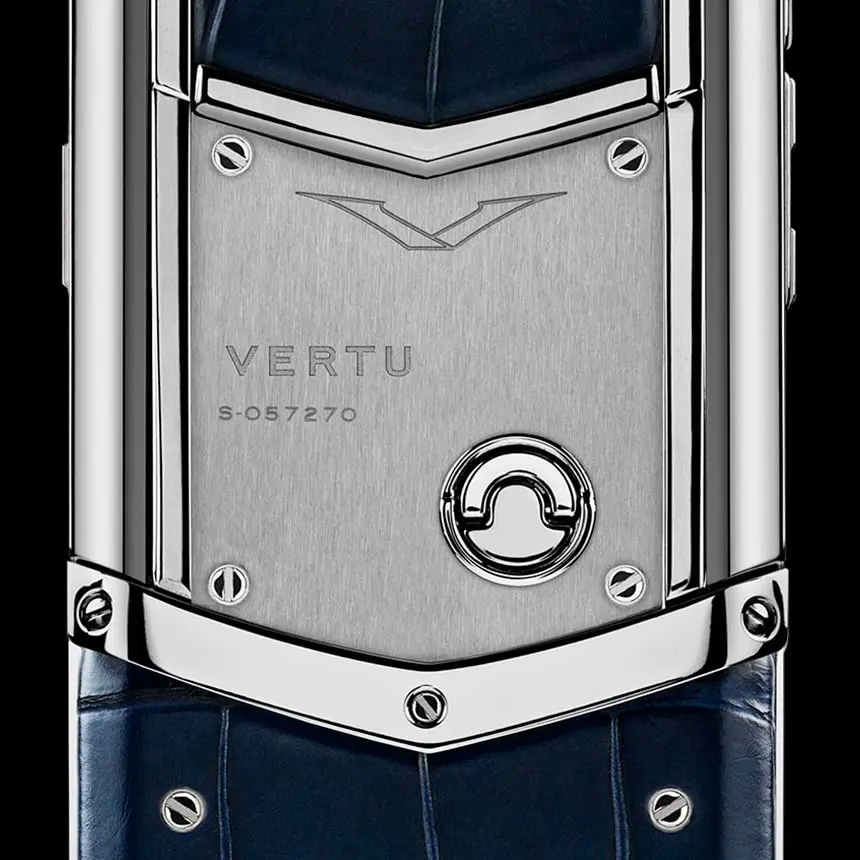 VERTU SIGNATURE S DESIGN NAVY BLUE ALLIGATOR - ЦЕНА, ОПИСАНИЕ, ФОТО - 3