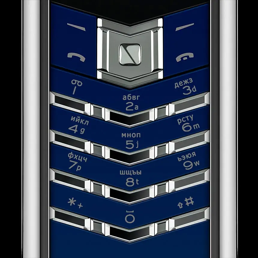VERTU SIGNATURE S DESIGN NAVY BLUE ALLIGATOR - ЦЕНА, ОПИСАНИЕ, ФОТО - 4