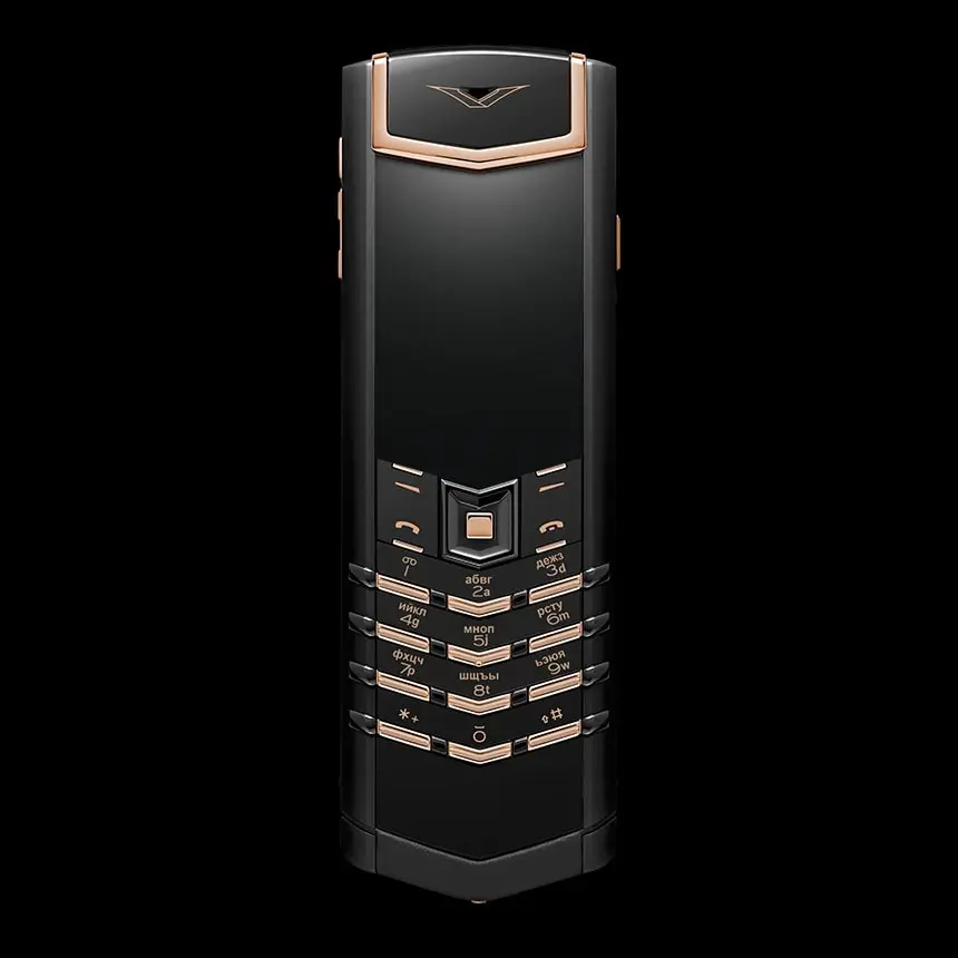КУПИТЬ VERTU SIGNATURE S DESIGN PURE BLACK RED GOLD