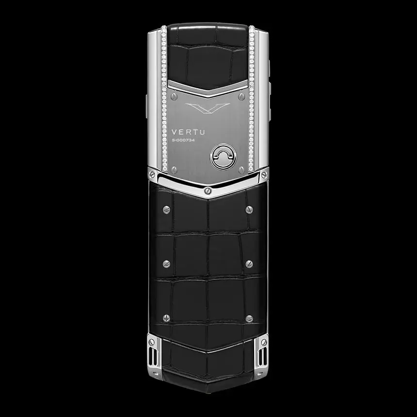 VERTU SIGNATURE S DESIGN STAINLESS STEEL DIAMONDS BLACK ALLIGATOR - ЦЕНА, ОПИСАНИЕ, ФОТО - 2