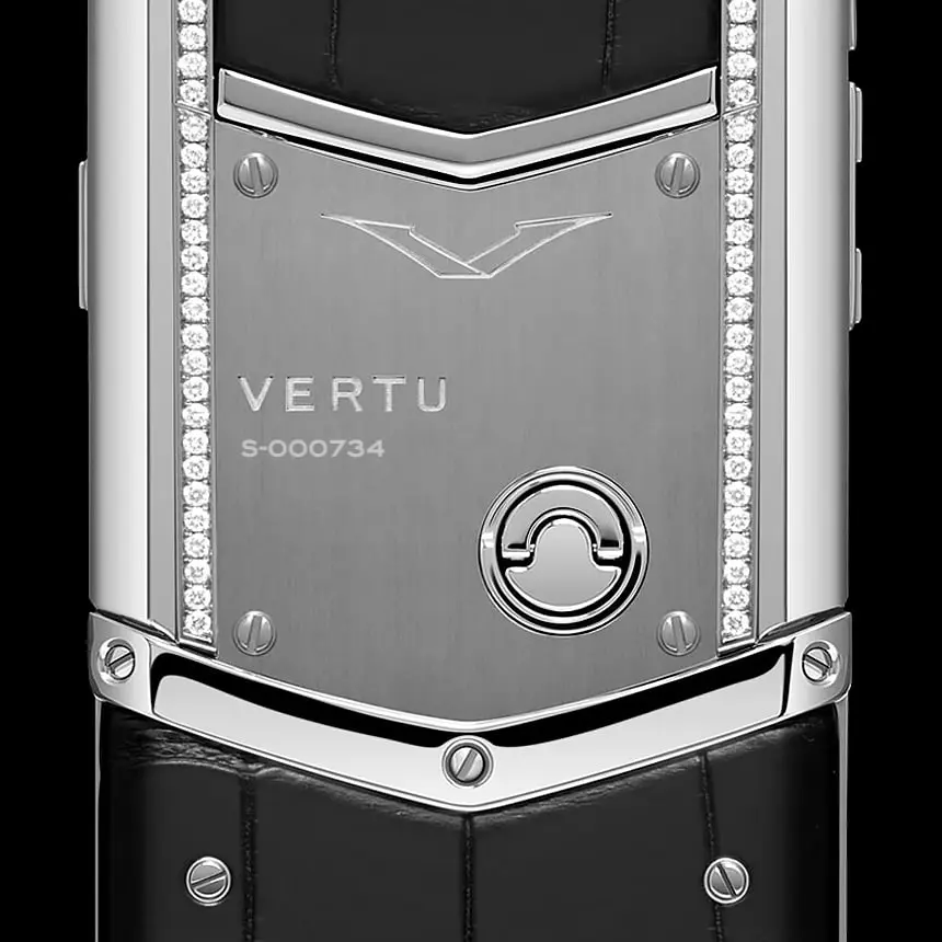 VERTU SIGNATURE S DESIGN STAINLESS STEEL DIAMONDS BLACK ALLIGATOR - ЦЕНА, ОПИСАНИЕ, ФОТО - 3