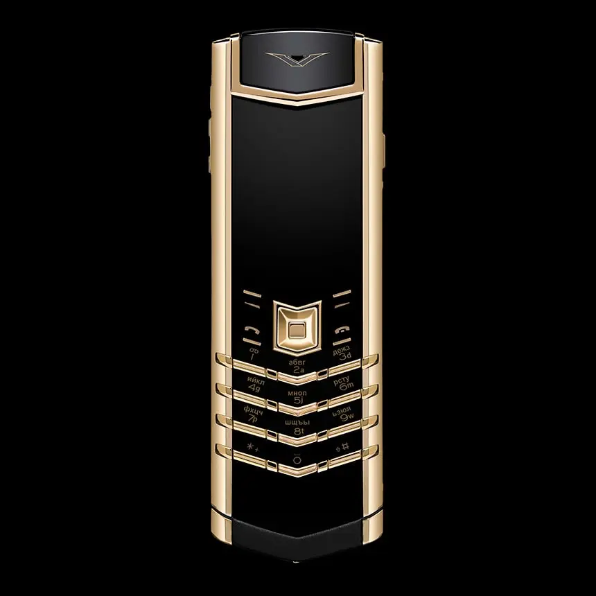КУПИТЬ VERTU SIGNATURE S DESIGN YELLOW GOLD BLACK CERAMIC