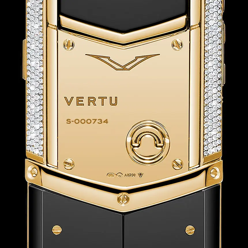 VERTU SIGNATURE S DESIGN YELLOW GOLD DIAMONDS BLACK CERAMIC - ЦЕНА, ОПИСАНИЕ, ФОТО - 3