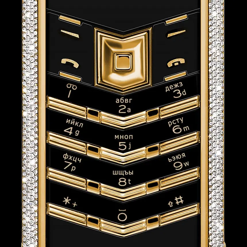 VERTU SIGNATURE S DESIGN YELLOW GOLD DIAMONDS BLACK CERAMIC - ЦЕНА, ОПИСАНИЕ, ФОТО - 4